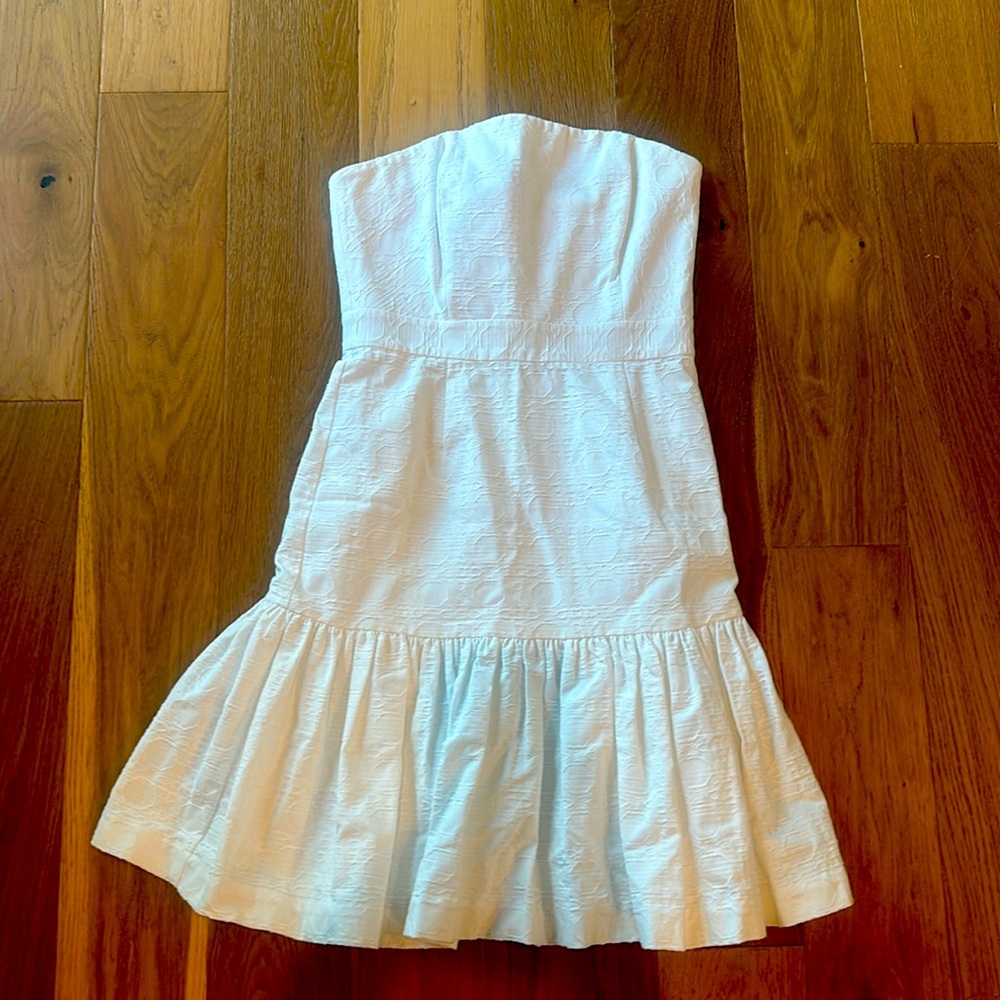 EUC, Vineyard Vines, white strapless dress, Size 0